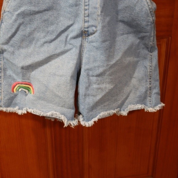 Target Pride Pastel Rainbow Queen Embroidered Shortalls Overall Shorts Medium - Picture 12 of 16
